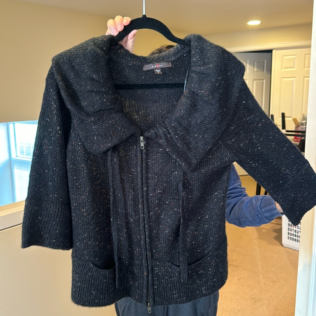 Womens Fever Black Sweater  Womens Large